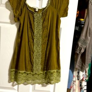 Trinity dress with lace detail size small to camal